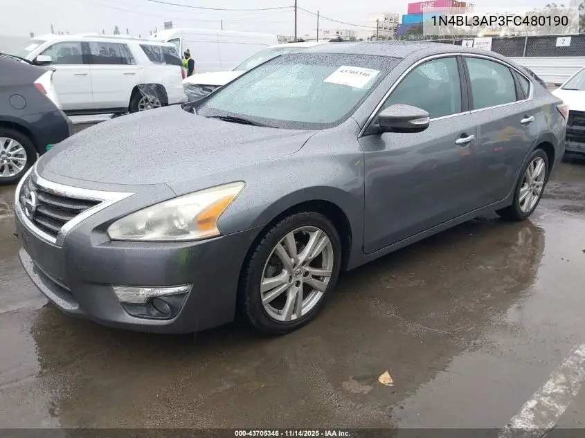 1N4BL3AP3FC480190 2015 Nissan Altima 3.5 S/3.5 Sl/3.5 Sv