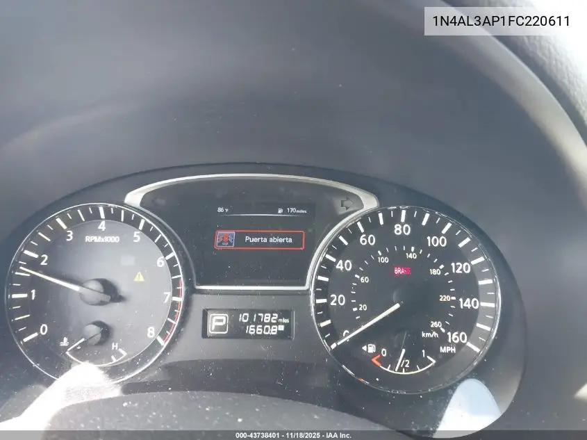 1N4AL3AP1FC220611 2015 Nissan Altima 2.5/2.5 S/2.5 Sl/2.5 Sv