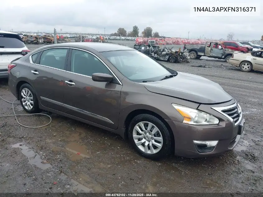 1N4AL3APXFN316371 2015 Nissan Altima 2.5 S