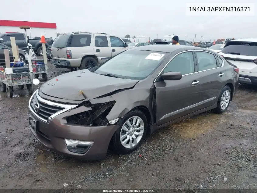 1N4AL3APXFN316371 2015 Nissan Altima 2.5 S