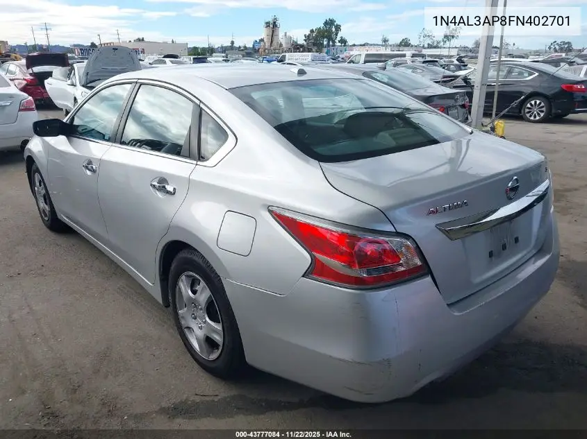 1N4AL3AP8FN402701 2015 Nissan Altima 2.5 S