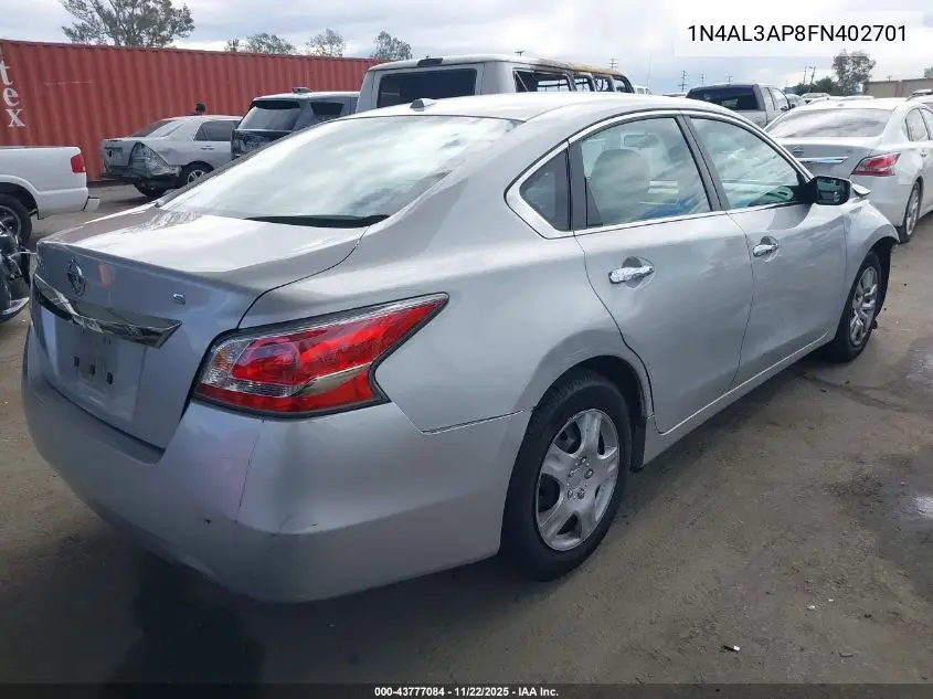 1N4AL3AP8FN402701 2015 Nissan Altima 2.5 S