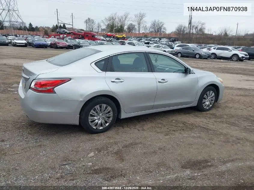 1N4AL3AP0FN870938 2015 Nissan Altima 2.5/2.5 S/2.5 Sl/2.5 Sv