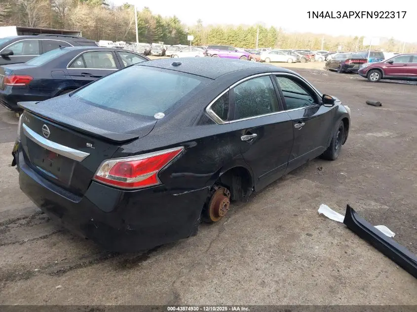 1N4AL3APXFN922317 2015 Nissan Altima 2.5 Sl