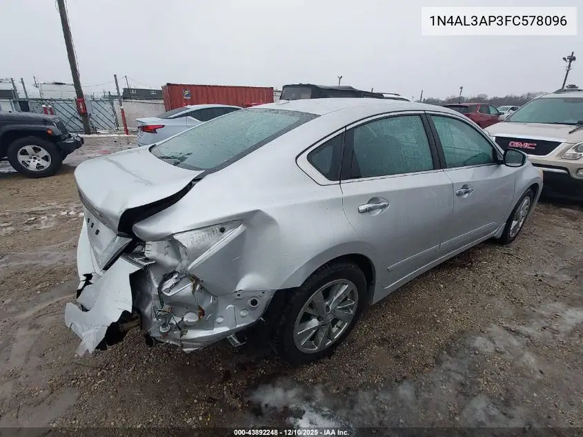 1N4AL3AP3FC578096 2015 Nissan Altima 2.5 Sv