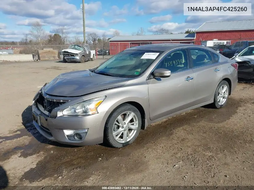 1N4AL3AP4FC425260 2015 Nissan Altima 2.5 Sl