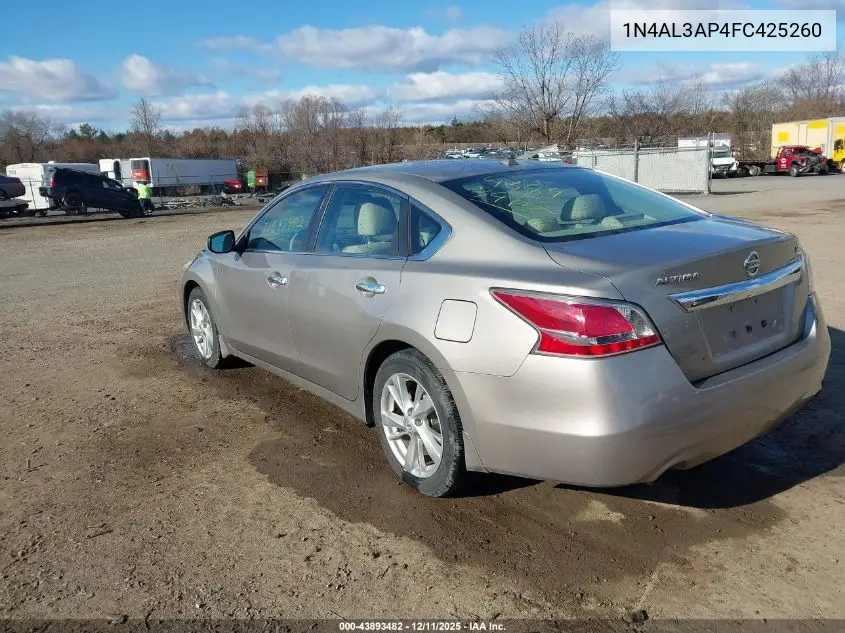1N4AL3AP4FC425260 2015 Nissan Altima 2.5 Sl