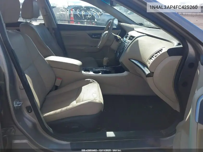 1N4AL3AP4FC425260 2015 Nissan Altima 2.5 Sl