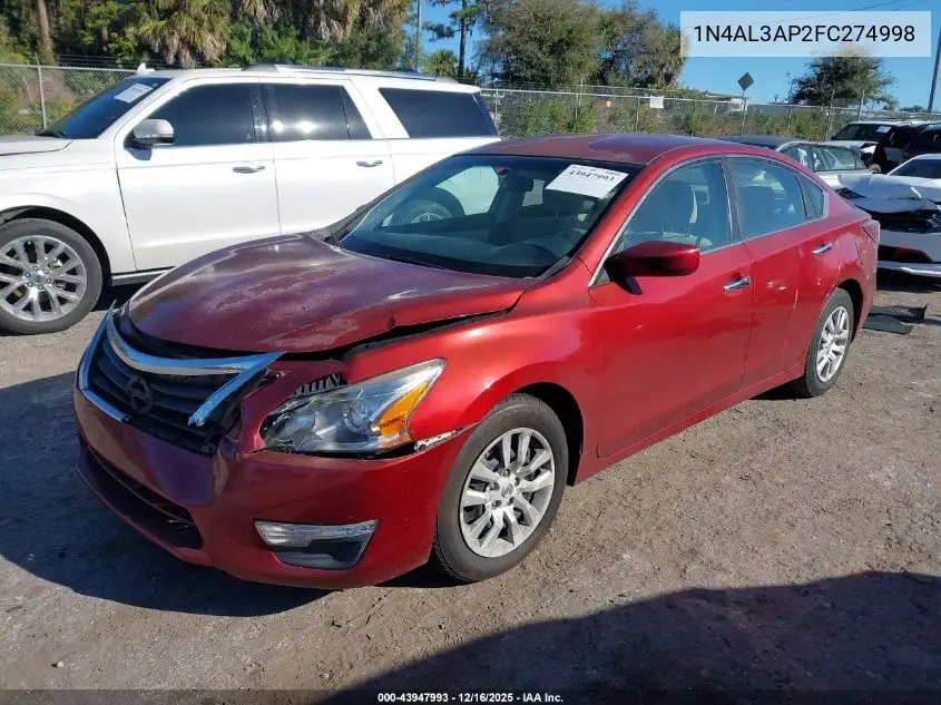 1N4AL3AP2FC274998 2015 Nissan Altima 2.5/2.5 S/2.5 Sl/2.5 Sv