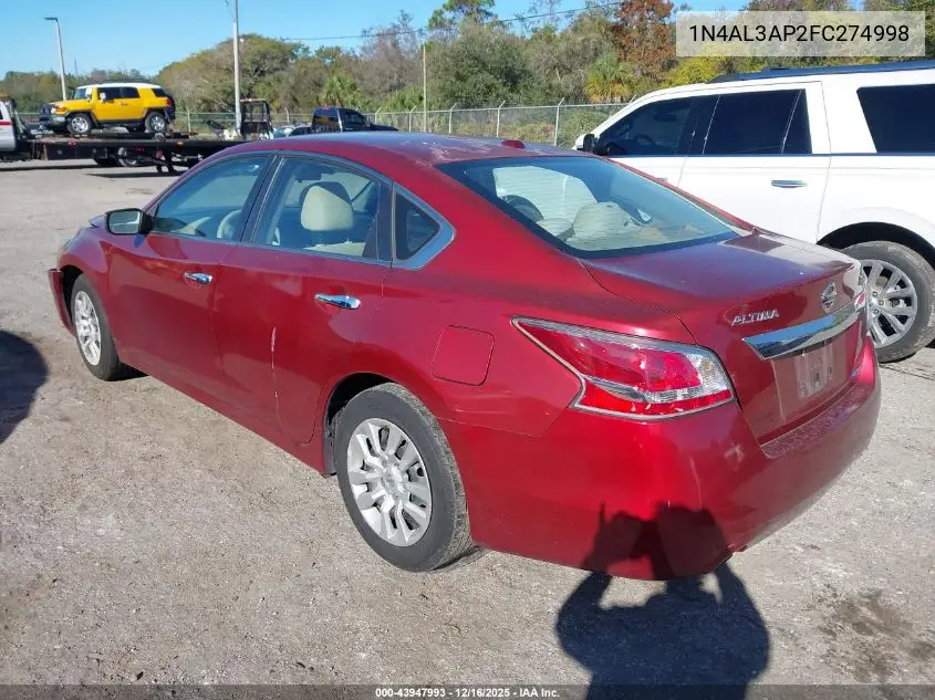 1N4AL3AP2FC274998 2015 Nissan Altima 2.5/2.5 S/2.5 Sl/2.5 Sv