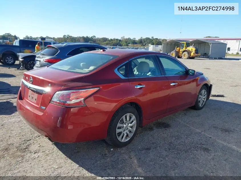 1N4AL3AP2FC274998 2015 Nissan Altima 2.5/2.5 S/2.5 Sl/2.5 Sv
