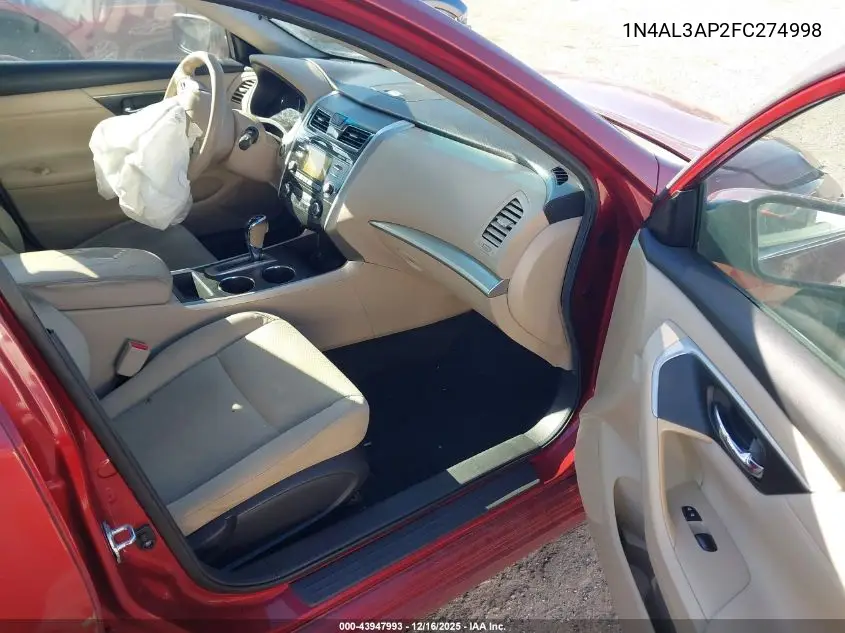 1N4AL3AP2FC274998 2015 Nissan Altima 2.5/2.5 S/2.5 Sl/2.5 Sv