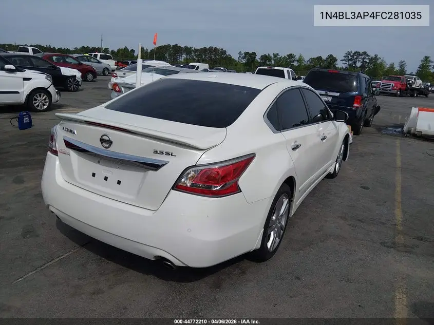 1N4BL3AP4FC281035 2015 Nissan Altima 3.5 Sl