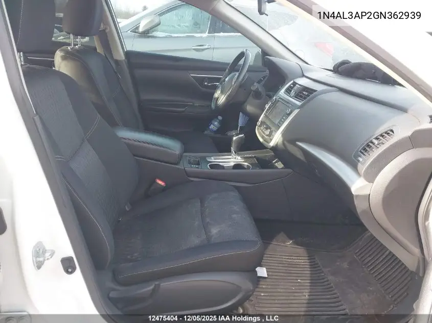 1N4AL3AP2GN362939 2016 Nissan Altima 2.5/2.5 S/2.5 Sl Tech/2.5 Sr/2.5 Sv