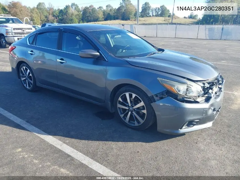 1N4AL3AP2GC280351 2016 Nissan Altima 2.5 Sr