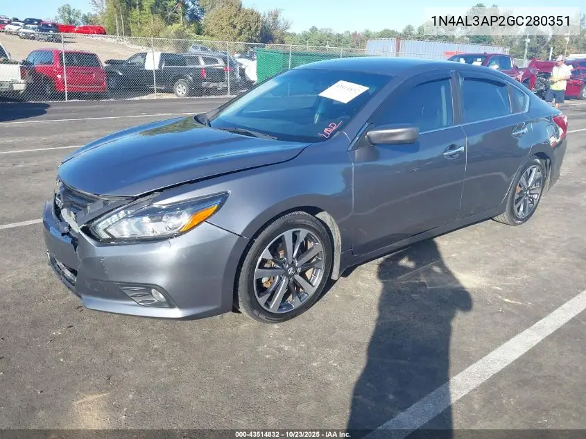 1N4AL3AP2GC280351 2016 Nissan Altima 2.5 Sr