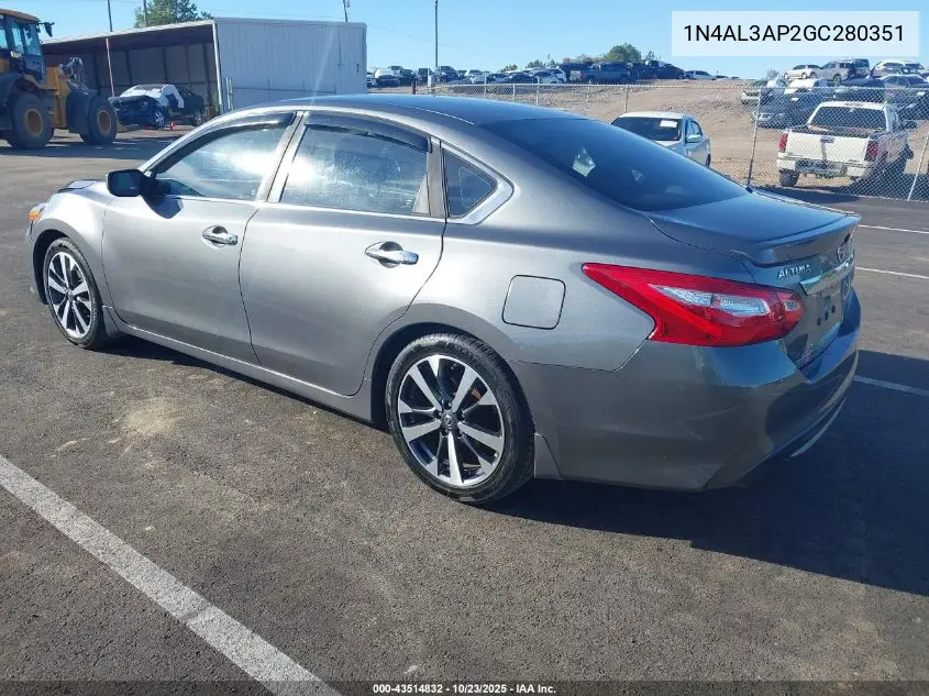 1N4AL3AP2GC280351 2016 Nissan Altima 2.5 Sr
