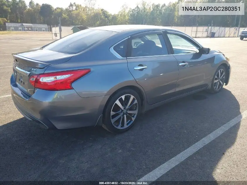 1N4AL3AP2GC280351 2016 Nissan Altima 2.5 Sr