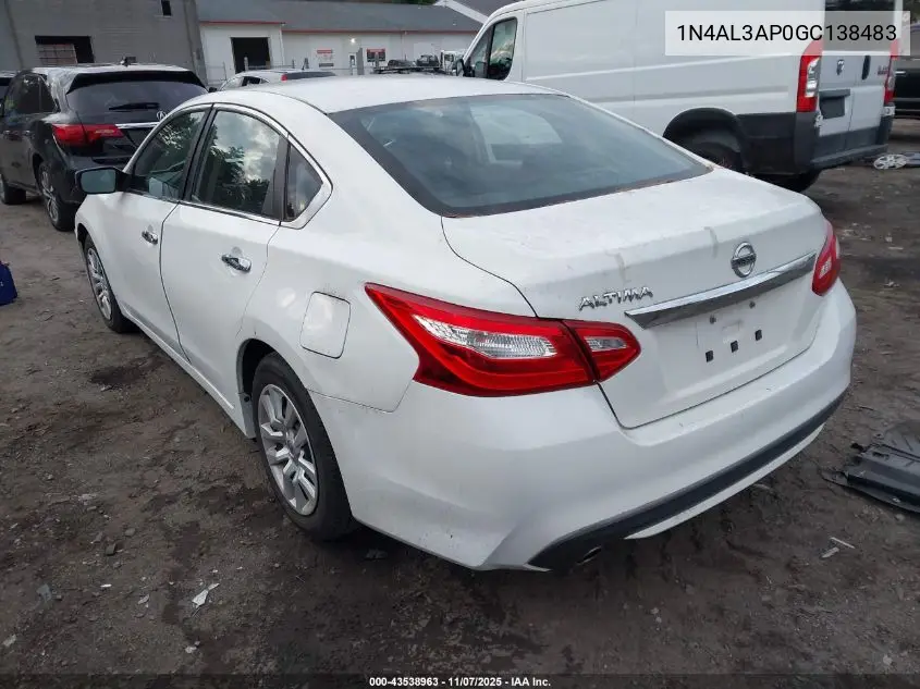 1N4AL3AP0GC138483 2016 Nissan Altima 2.5/2.5 S/2.5 Sl/2.5 Sr/2.5 Sv
