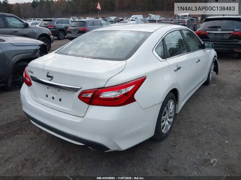 1N4AL3AP0GC138483 2016 Nissan Altima 2.5/2.5 S/2.5 Sl/2.5 Sr/2.5 Sv