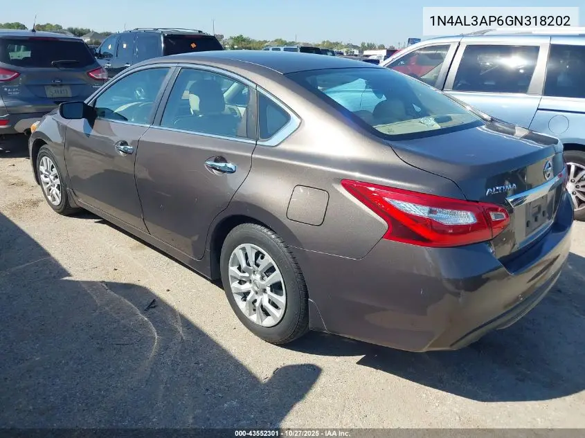 1N4AL3AP6GN318202 2016 Nissan Altima 2.5 S