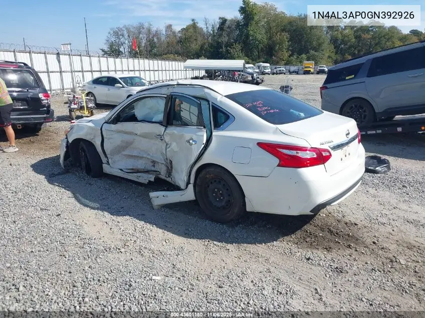 1N4AL3AP0GN392926 2016 Nissan Altima 2.5 S