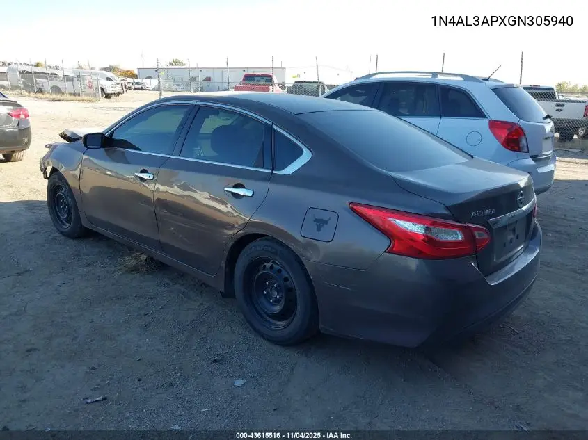 1N4AL3APXGN305940 2016 Nissan Altima 2.5/2.5 S/2.5 Sl/2.5 Sr/2.5 Sv