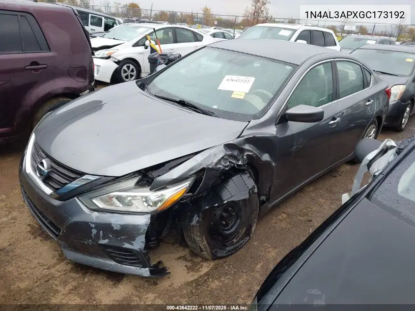 1N4AL3APXGC173192 2016 Nissan Altima 2.5/2.5 S/2.5 Sl/2.5 Sr/2.5 Sv