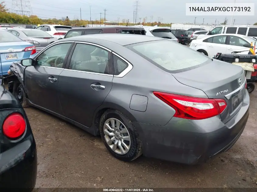 1N4AL3APXGC173192 2016 Nissan Altima 2.5/2.5 S/2.5 Sl/2.5 Sr/2.5 Sv