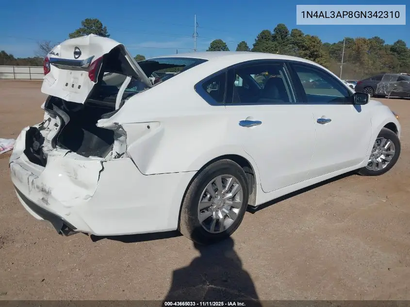 1N4AL3AP8GN342310 2016 Nissan Altima 2.5/2.5 S/2.5 Sl/2.5 Sr/2.5 Sv
