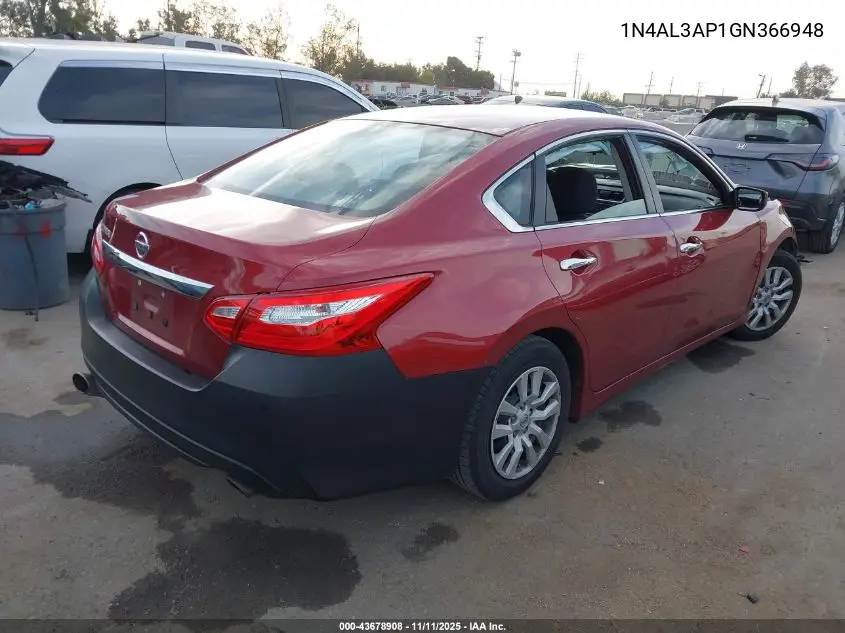 1N4AL3AP1GN366948 2016 Nissan Altima 2.5 S