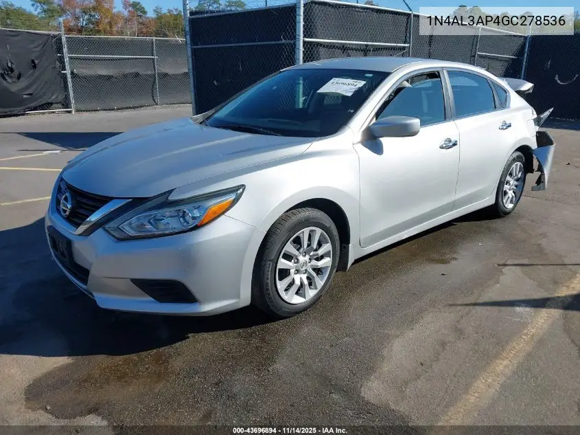1N4AL3AP4GC278536 2016 Nissan Altima 2.5 S