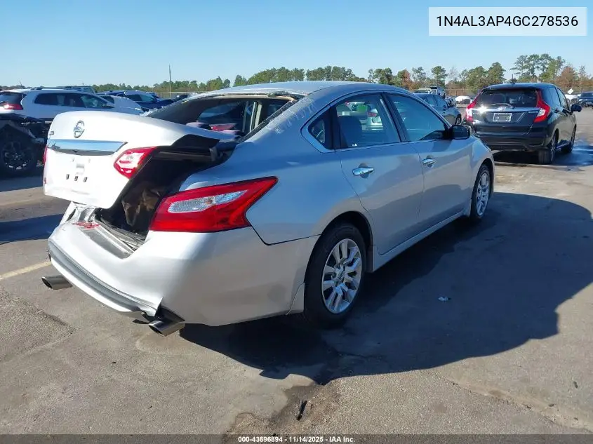 1N4AL3AP4GC278536 2016 Nissan Altima 2.5 S