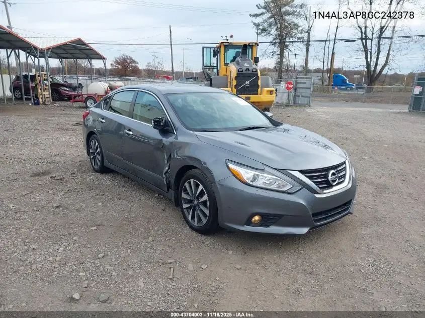 1N4AL3AP8GC242378 2016 Nissan Altima 2.5 Sv