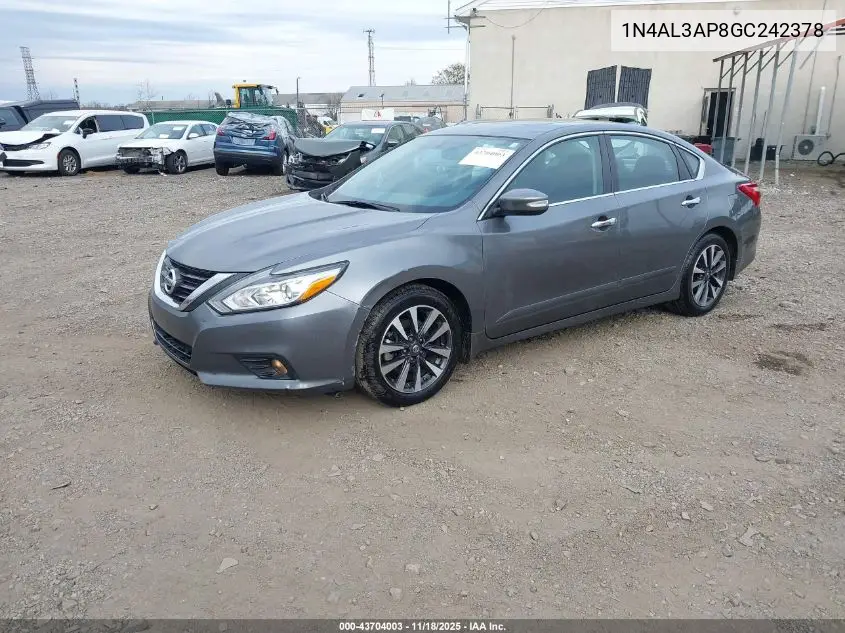 1N4AL3AP8GC242378 2016 Nissan Altima 2.5 Sv