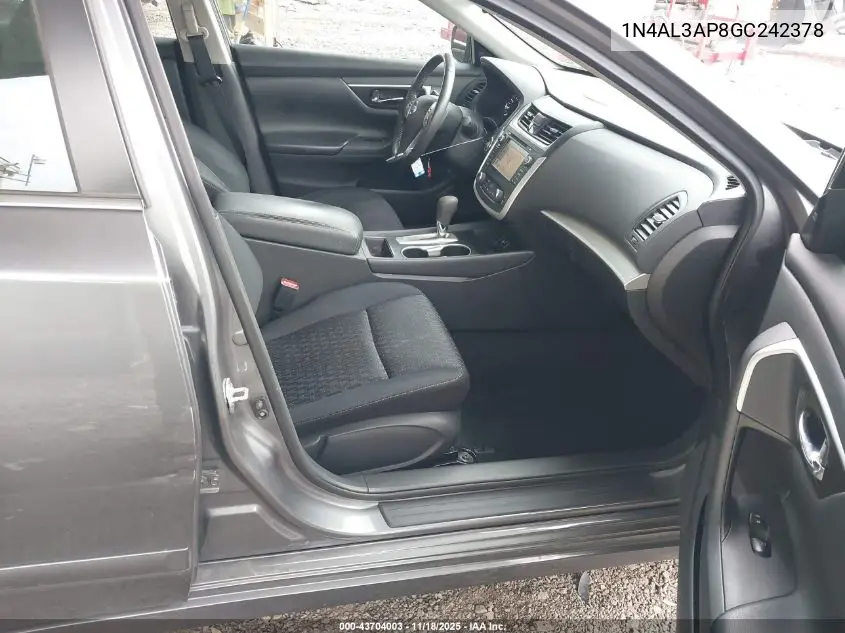 1N4AL3AP8GC242378 2016 Nissan Altima 2.5 Sv