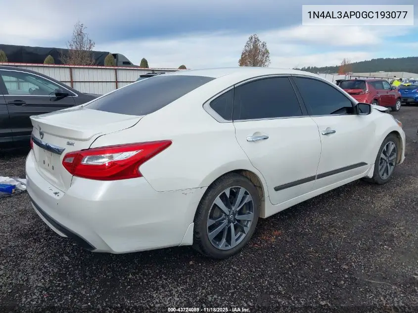 1N4AL3AP0GC193077 2016 Nissan Altima 2.5 Sr
