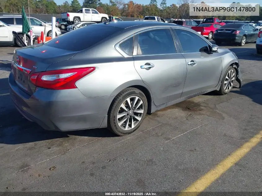 1N4AL3AP9GC147800 2016 Nissan Altima 2.5 Sv