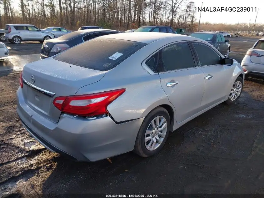 1N4AL3AP4GC239011 2016 Nissan Altima 2.5/2.5 S/2.5 Sl/2.5 Sr/2.5 Sv