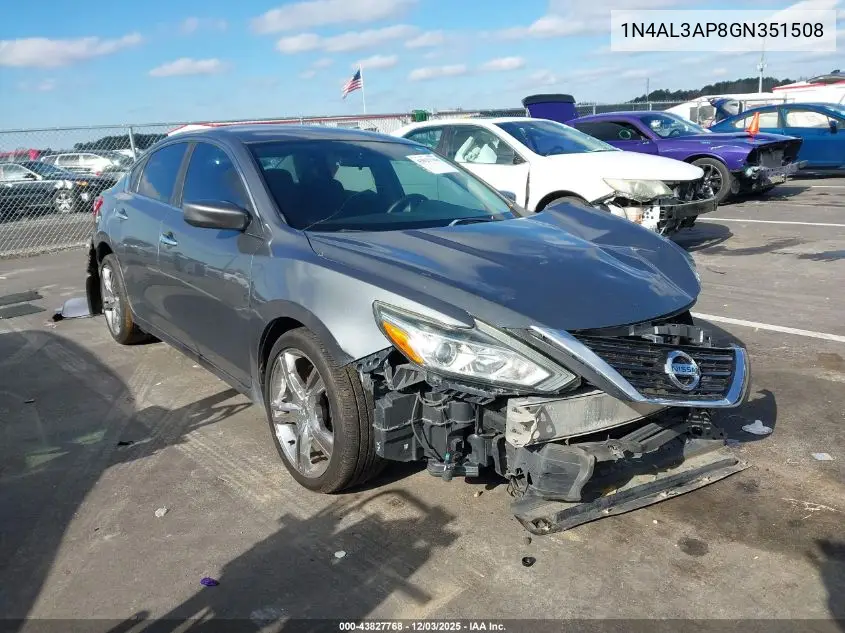 1N4AL3AP8GN351508 2016 Nissan Altima 2.5/2.5 S/2.5 Sl/2.5 Sr/2.5 Sv