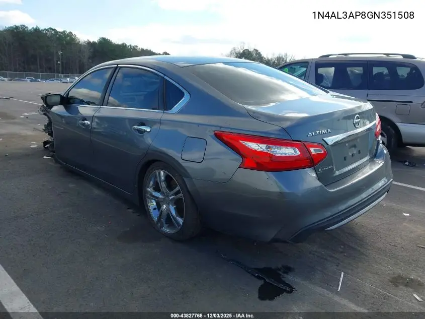 1N4AL3AP8GN351508 2016 Nissan Altima 2.5/2.5 S/2.5 Sl/2.5 Sr/2.5 Sv