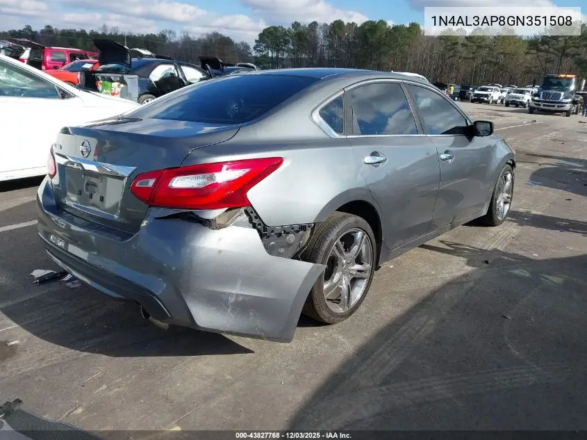 1N4AL3AP8GN351508 2016 Nissan Altima 2.5/2.5 S/2.5 Sl/2.5 Sr/2.5 Sv