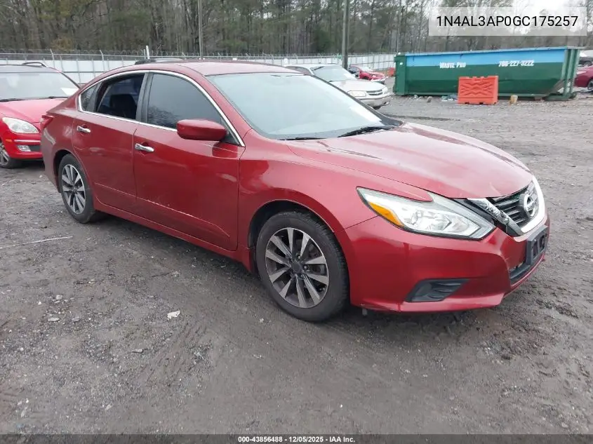 1N4AL3AP0GC175257 2016 Nissan Altima 2.5 Sv