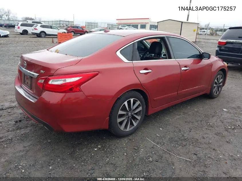 1N4AL3AP0GC175257 2016 Nissan Altima 2.5 Sv