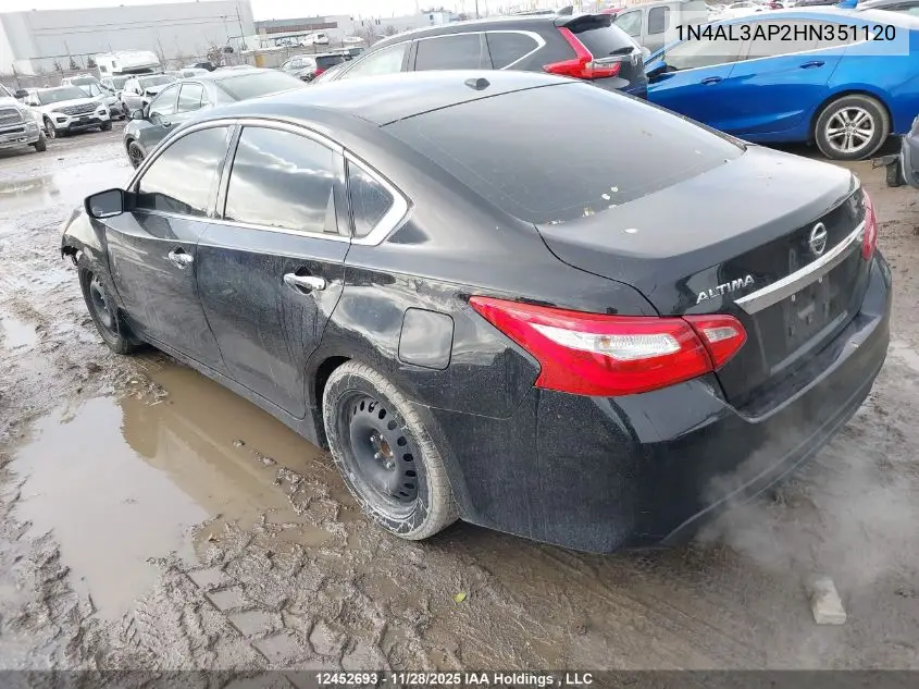 1N4AL3AP2HN351120 2017 Nissan Altima 2.5/S/Sv/Sl/Sr