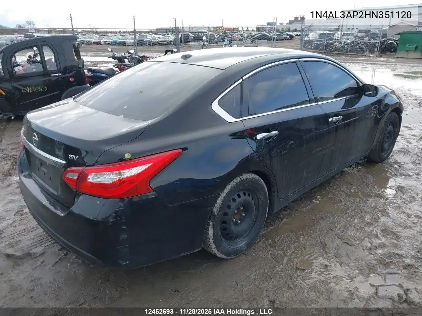 1N4AL3AP2HN351120 2017 Nissan Altima 2.5/S/Sv/Sl/Sr
