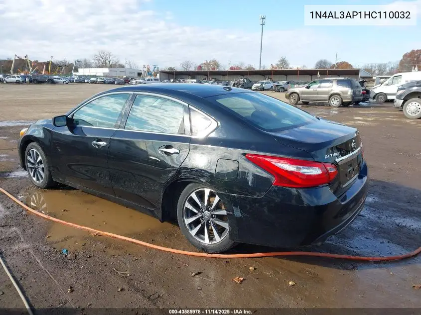 1N4AL3AP1HC110032 2017 Nissan Altima 2.5 Sv
