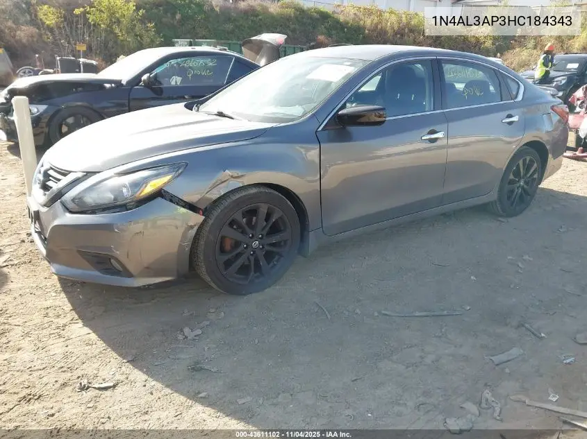 1N4AL3AP3HC184343 2017 Nissan Altima 2.5 Sr