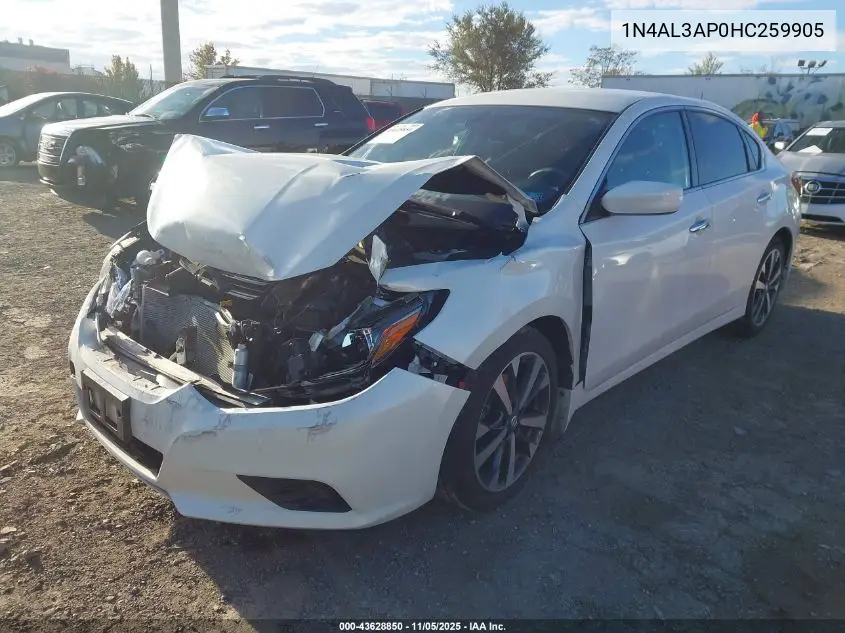 1N4AL3AP0HC259905 2017 Nissan Altima 2.5 Sr