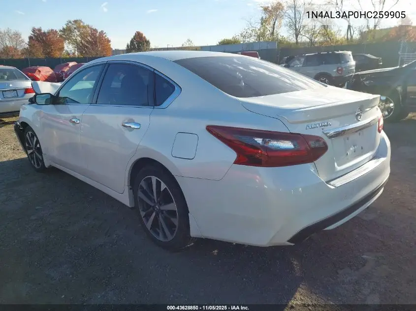 1N4AL3AP0HC259905 2017 Nissan Altima 2.5 Sr